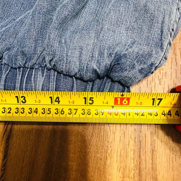 Easel Blue Ruffled Wide-Leg Pants - Picture 3 of 8